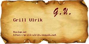 Grill Ulrik névjegykártya